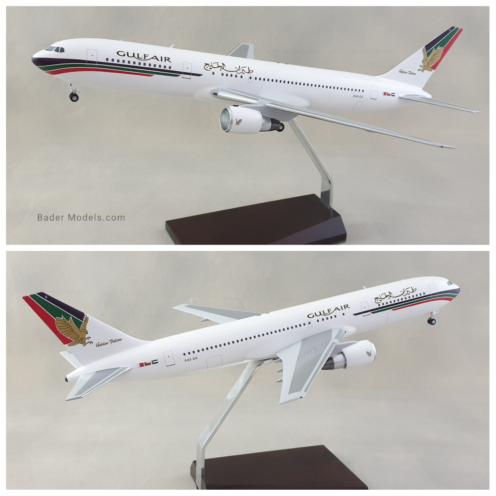 GULF AIR エアプレーンモデル　希少　Airbus A340 1/200 Gulf Air Airbus A340-300 Reg# A40-LD 50th anniversary With Stand